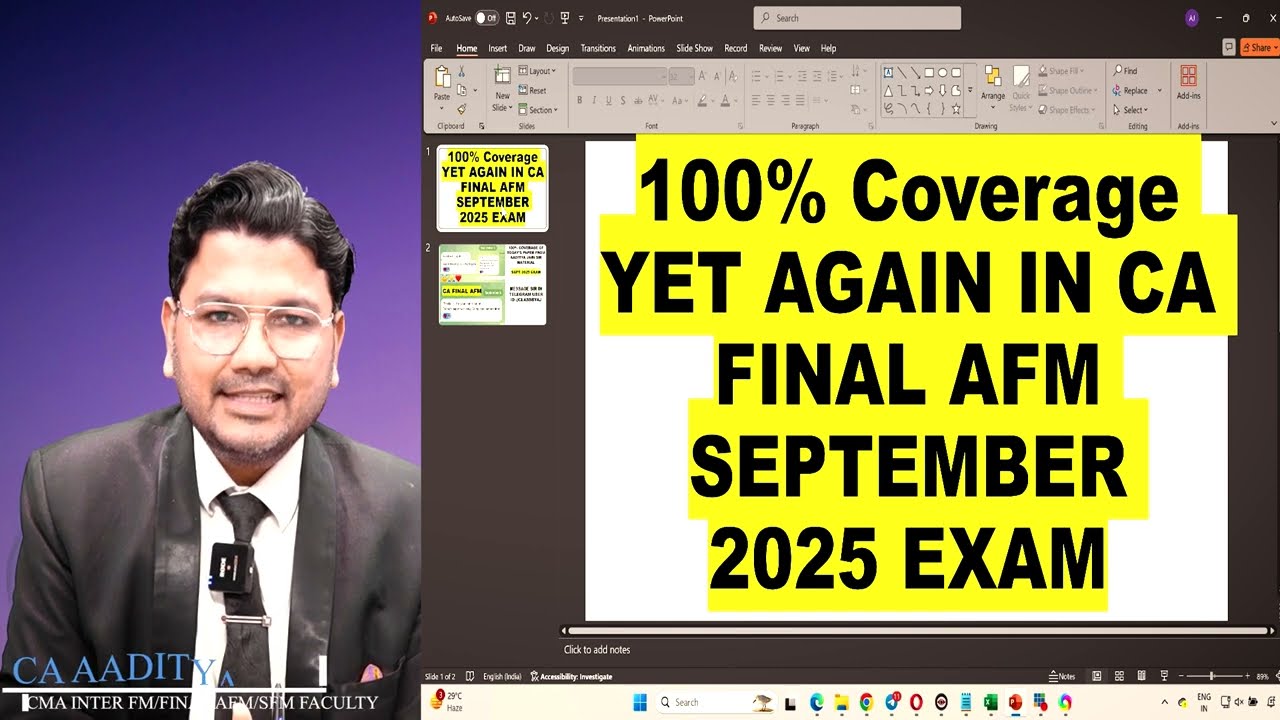 AFM Paper Analysis Sept'25 | Difficulty Level, Expected Marks & Strategy Ahead | By CA Aaditya Jain