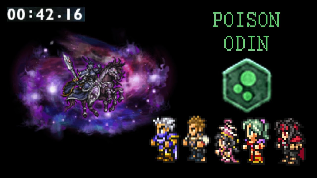 FFRK Magicite Dark Odin - Poison Weak (42.16s - Fire team)