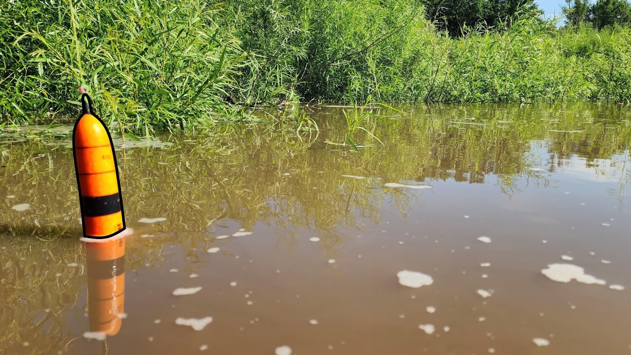Bobber Fishing A FLOODED RIVER!!! (Big Fish)