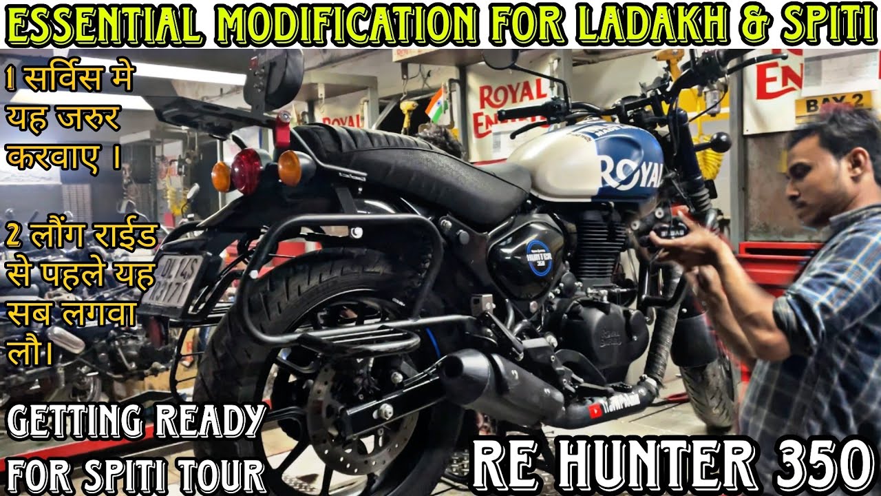 Spiti Valley Ride Preparation 2023 | essential things for Spiti bike trip | Re Hunter 350 Modified