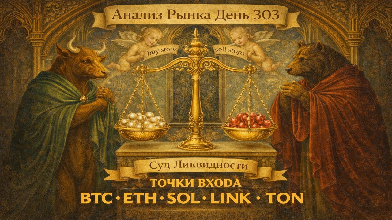 Анализ графиков 10.02. План торговли по BTC/ETH/SOL/LINK/TON
