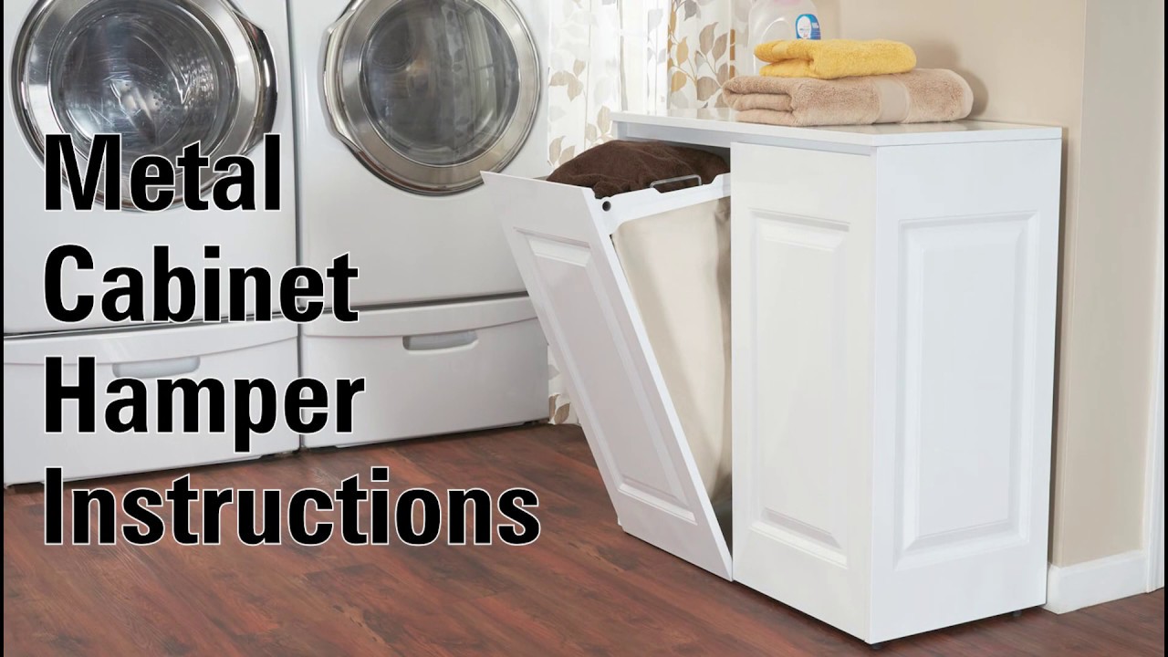 Double Cabinet Hamper - Sorter with Metal Exterior and Removable Bags. 18415-1 and 18420-1