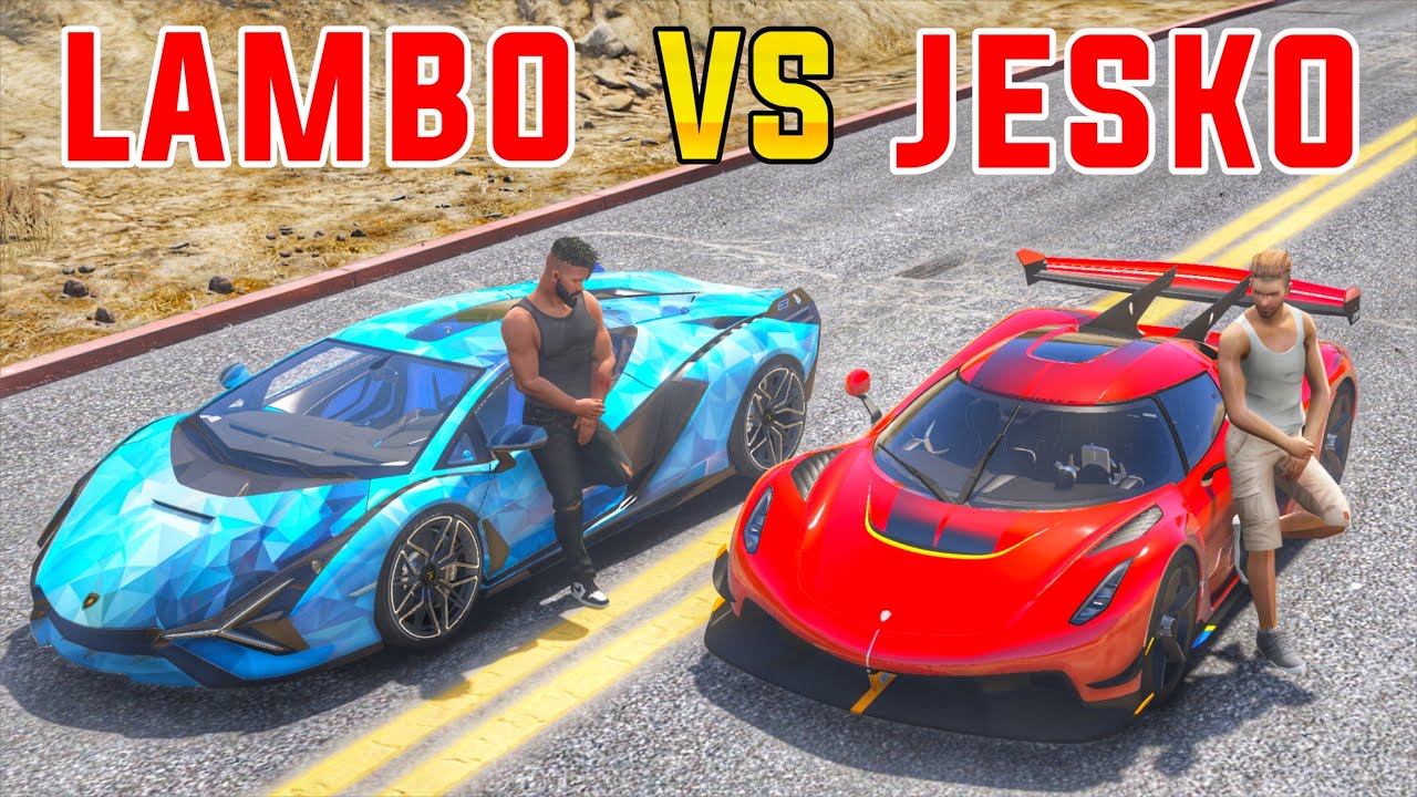 Jesko Vs Lamborghini Car Race In Gta 5 | Gta 5 In Telugu #226
