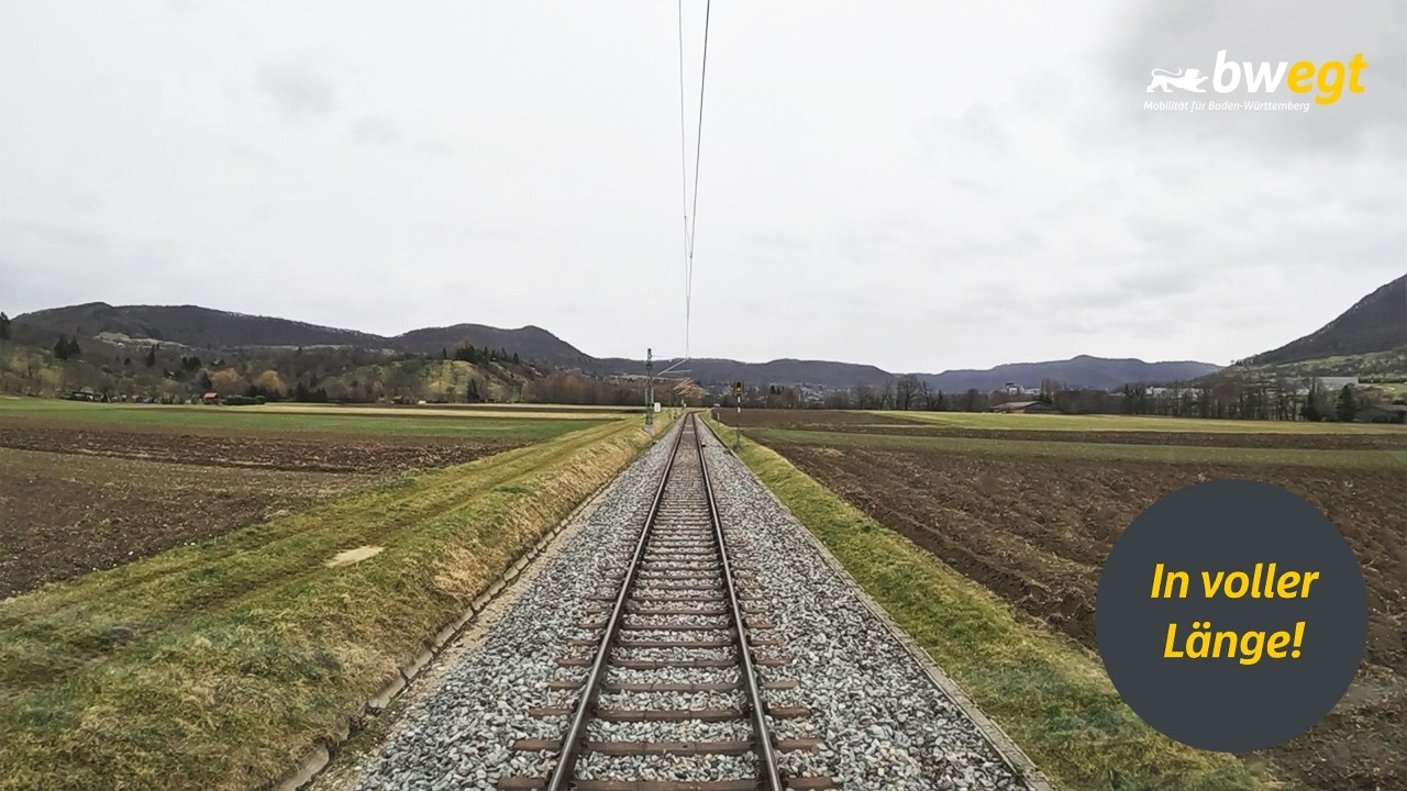 Führerstandsmitfahrt von Tübingen nach Bad Urach mit bwegt