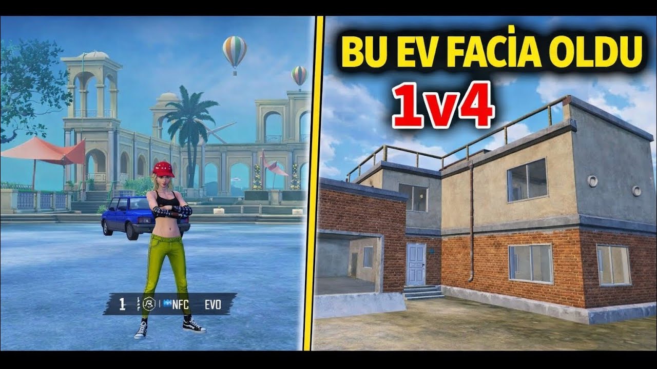 ✅ 1v4 Herkes Aynı Eve Gelince Patladım | PUBG Mobile
