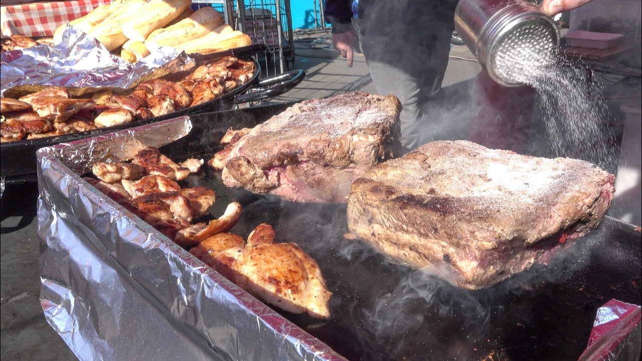 Argentina Street Food. Big Grill of Beef and More Meat. London