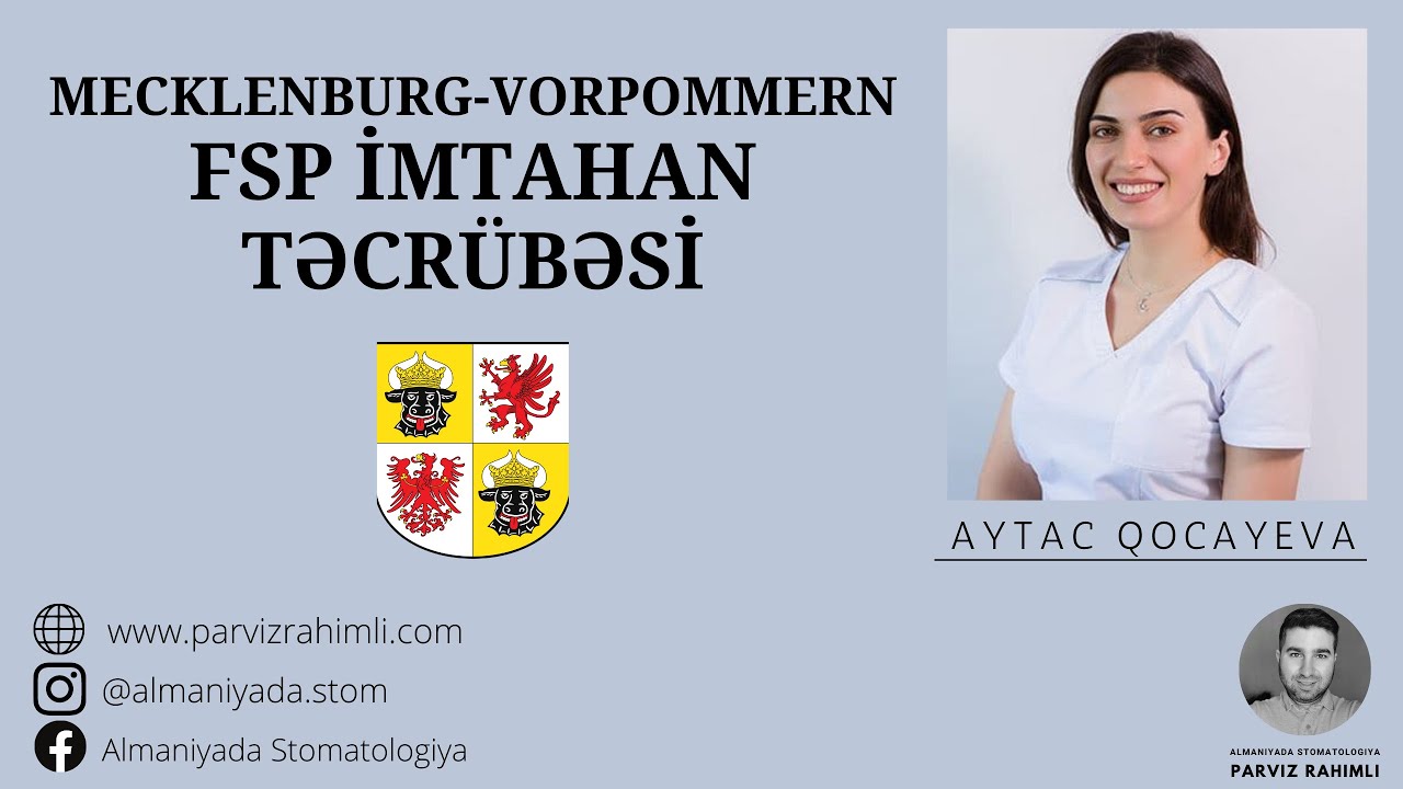 FSP təcrübəsi (Aytac Qocayeva) #2 | Almaniyada Stomatologiya