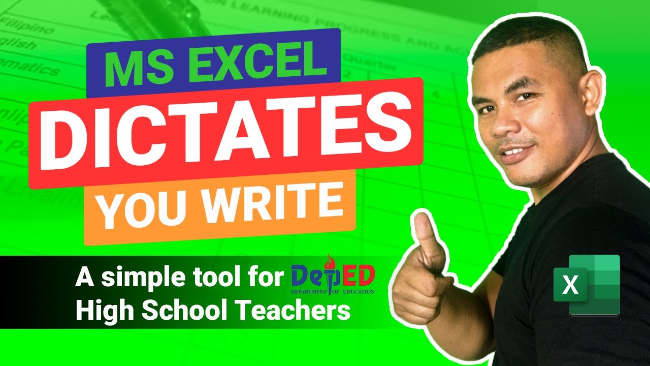 MS Excel Dictates, You Write: A Form 137/8 Tool for DepEd Teachers
