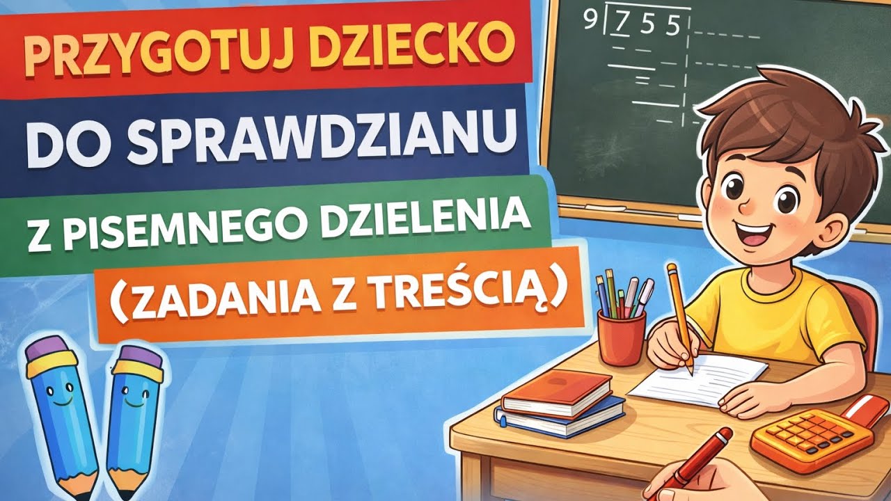Przygotuj dziecko do sprawdzianu z dzielenia pisemnego - zadania z treścią . Klasa 4 matematyka