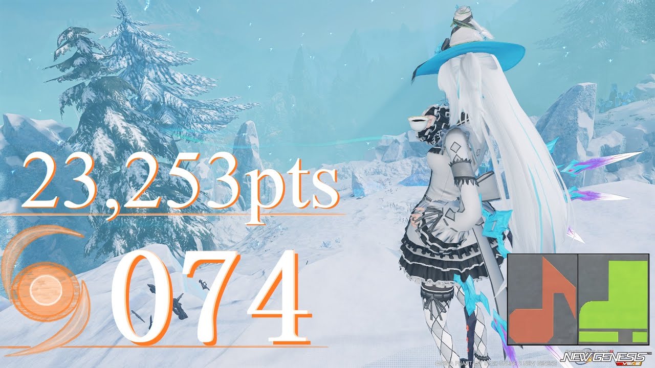 【PSO2:NGS】中央クヴァリス走破(Stage.1) Wa/Bo スコア:23,253pt