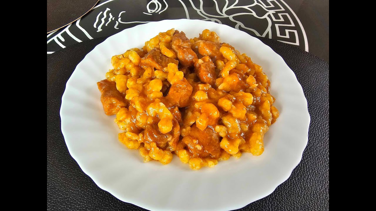 Halušky s bravčovým mäsom. RECEPT.