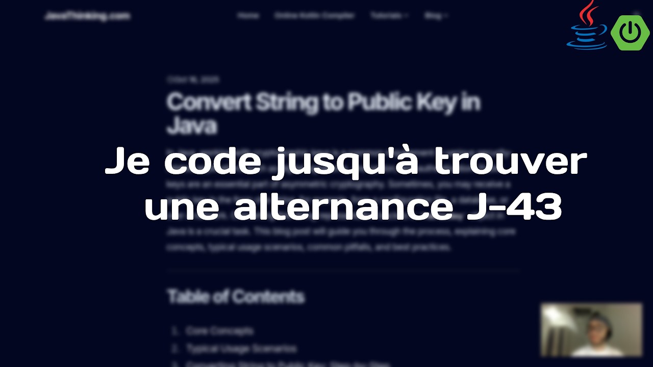 Je code jusqu'à trouver une alternance J-43