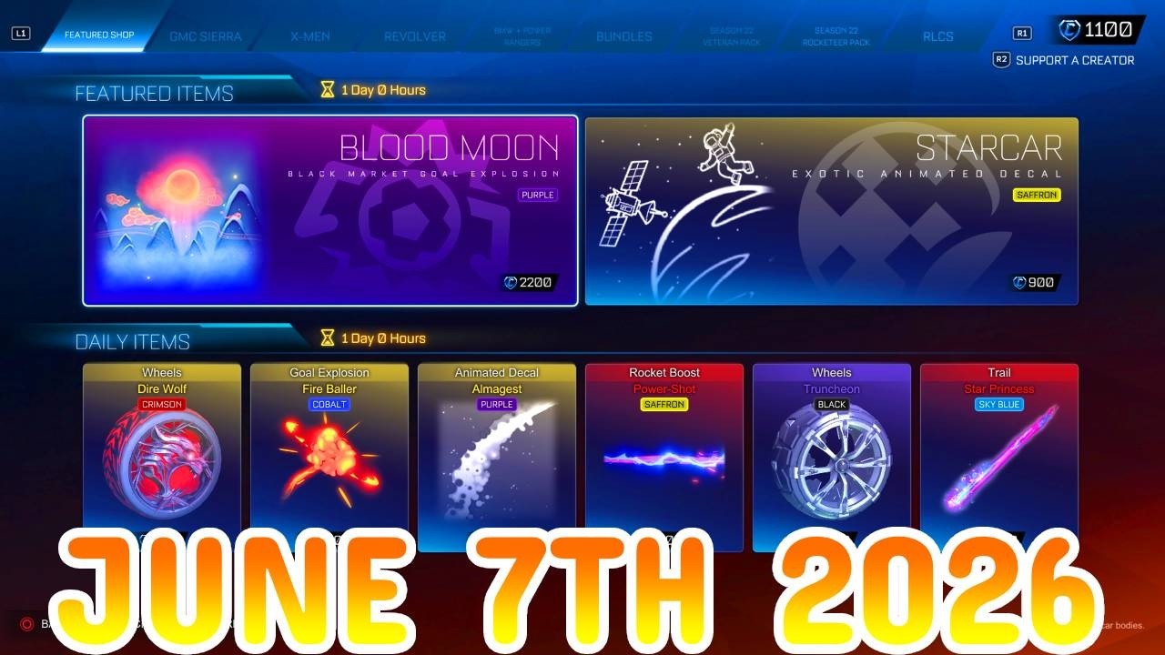 Rocket League ITEM SHOP Daily #544 (7th June 2026)