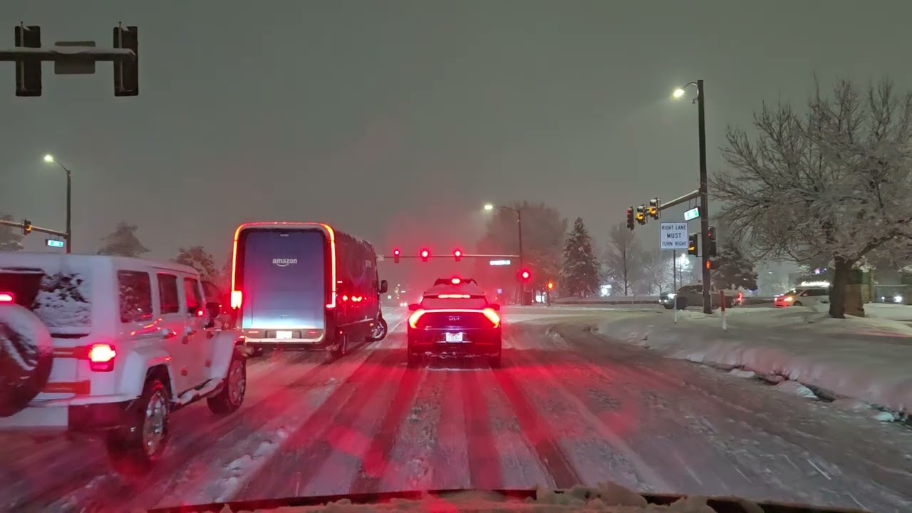 Driving at Night During a Snow Storm 08NOV2024