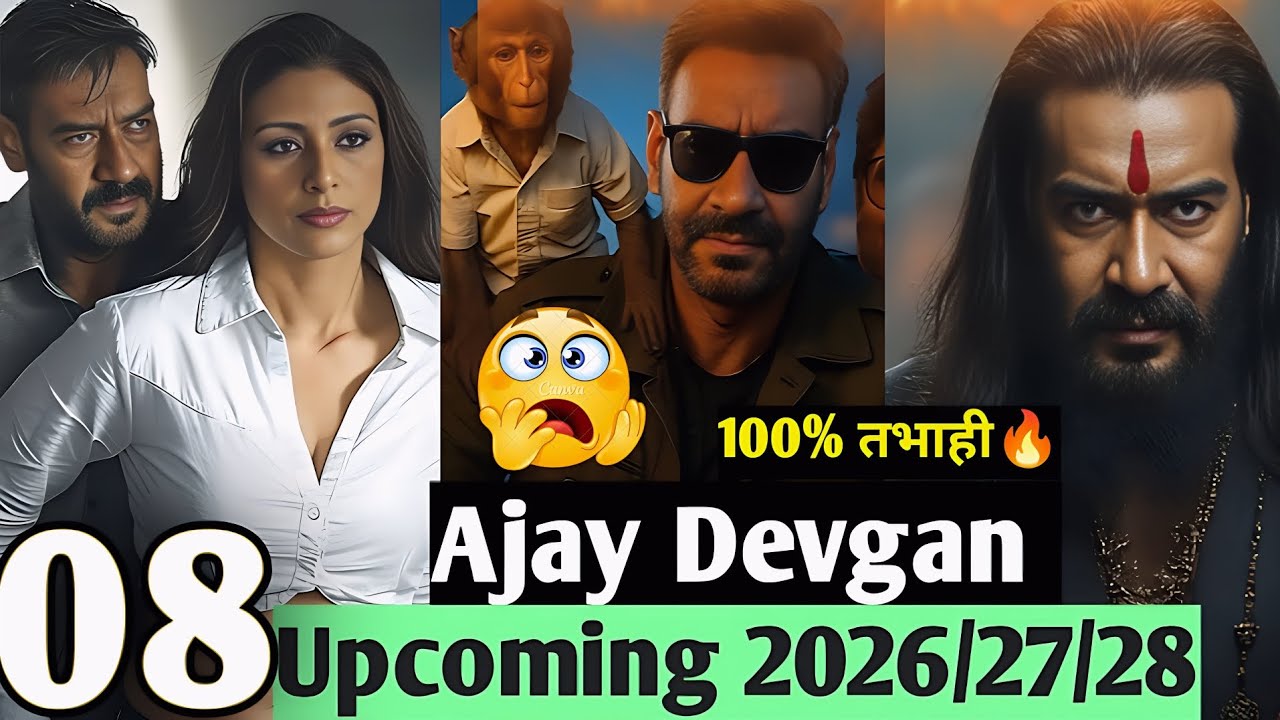Ajay Devgn Top 8 Upcoming Movies 2025 To 2028 l  