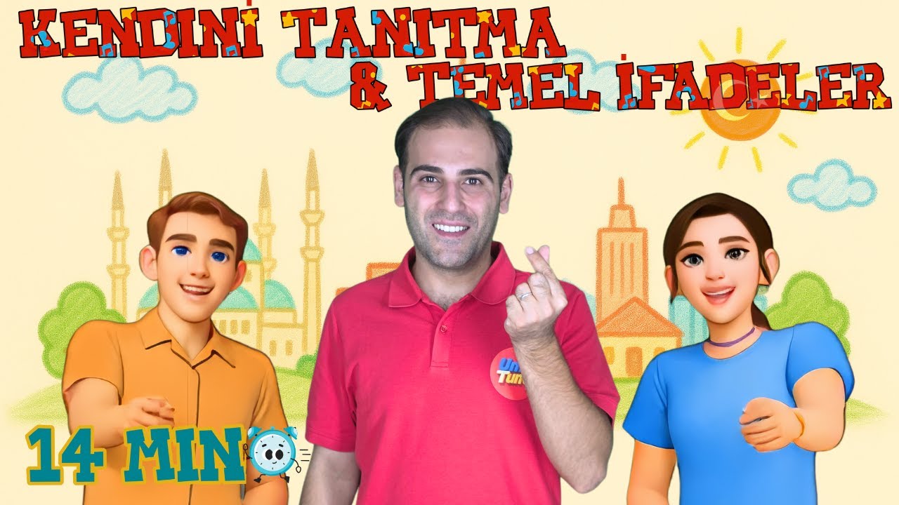 1. Ünite: Kendini Tanıtma & Temel İfadeler – 🎵 5 Türkçe Çocuk Şarkısı | 🎵 UmuTune ✨ Çocuk Şarkıları