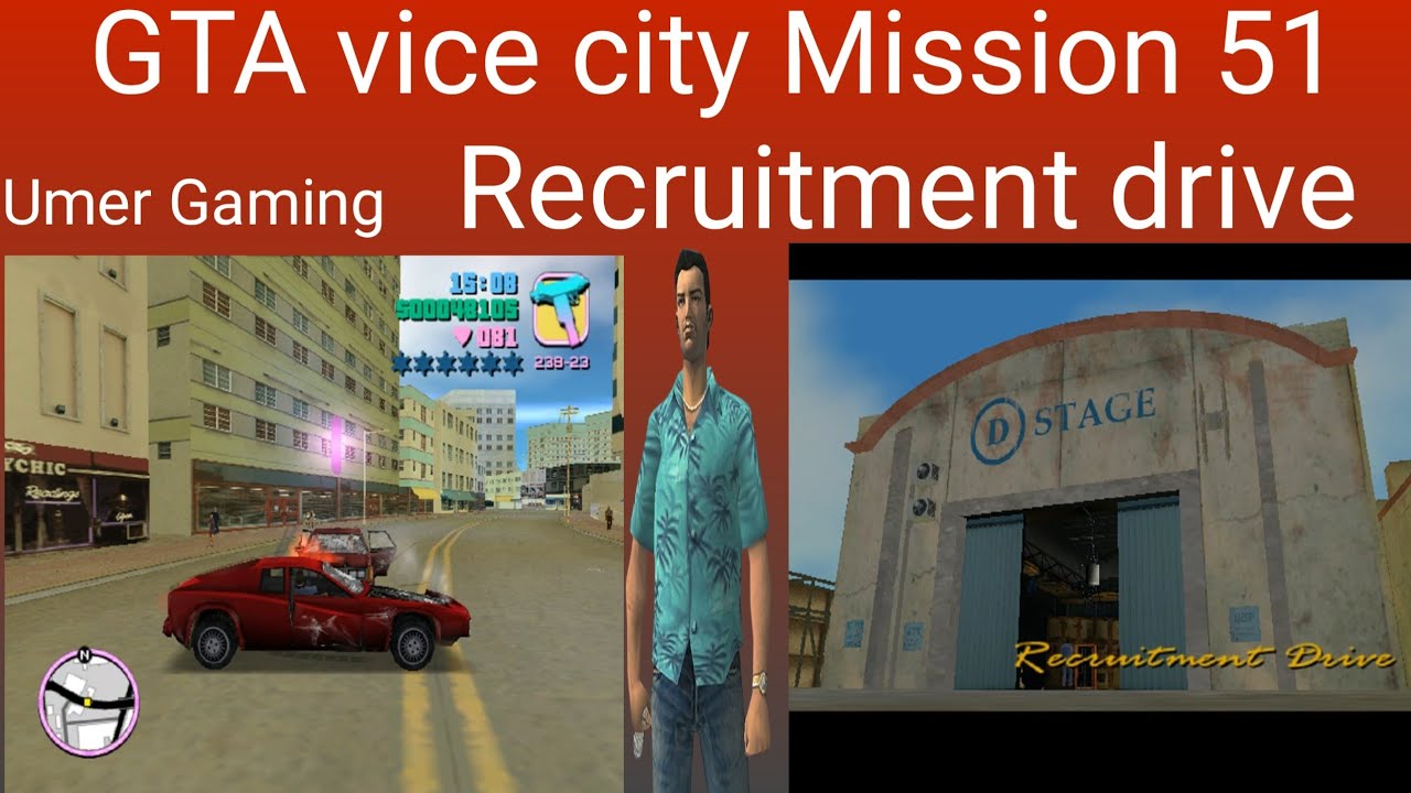Mission 51: Recruitment Drive Chaos 😈🔥 | GTA Vice City | Umer Gaming