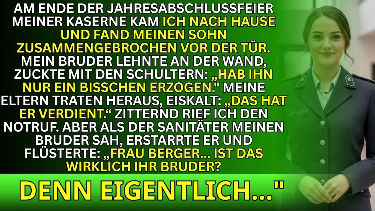 Nach der Kasernenfeier fand ich meinen Sohn bewusstlos – der Sanitäter enthüllte die Wahrheit