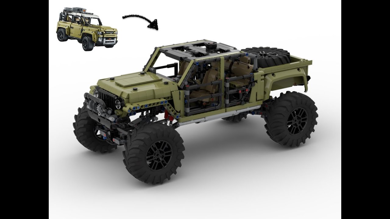 Lego Technic 42110 C model - Jeep Wrangler Bruiser Conversion