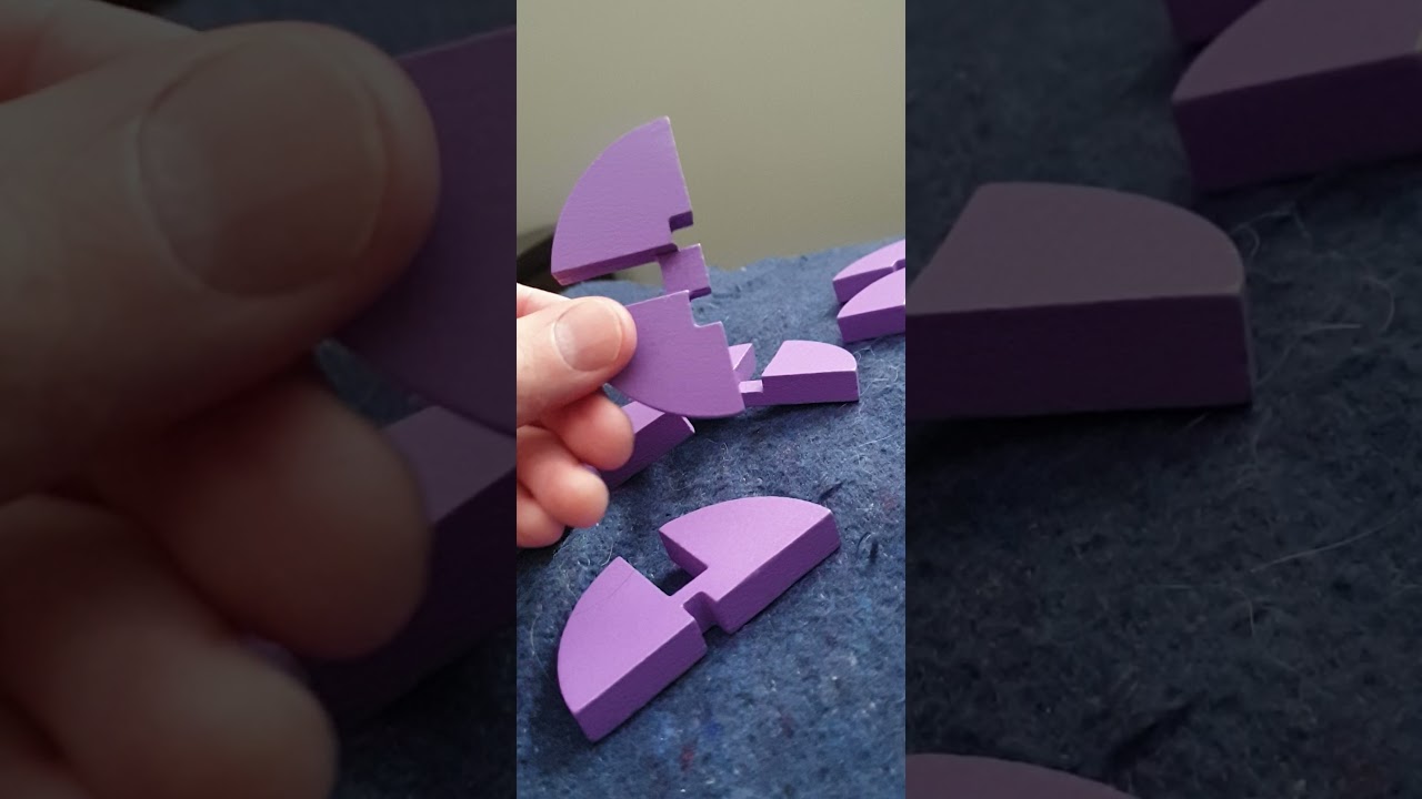 IQ wood maze purple ball