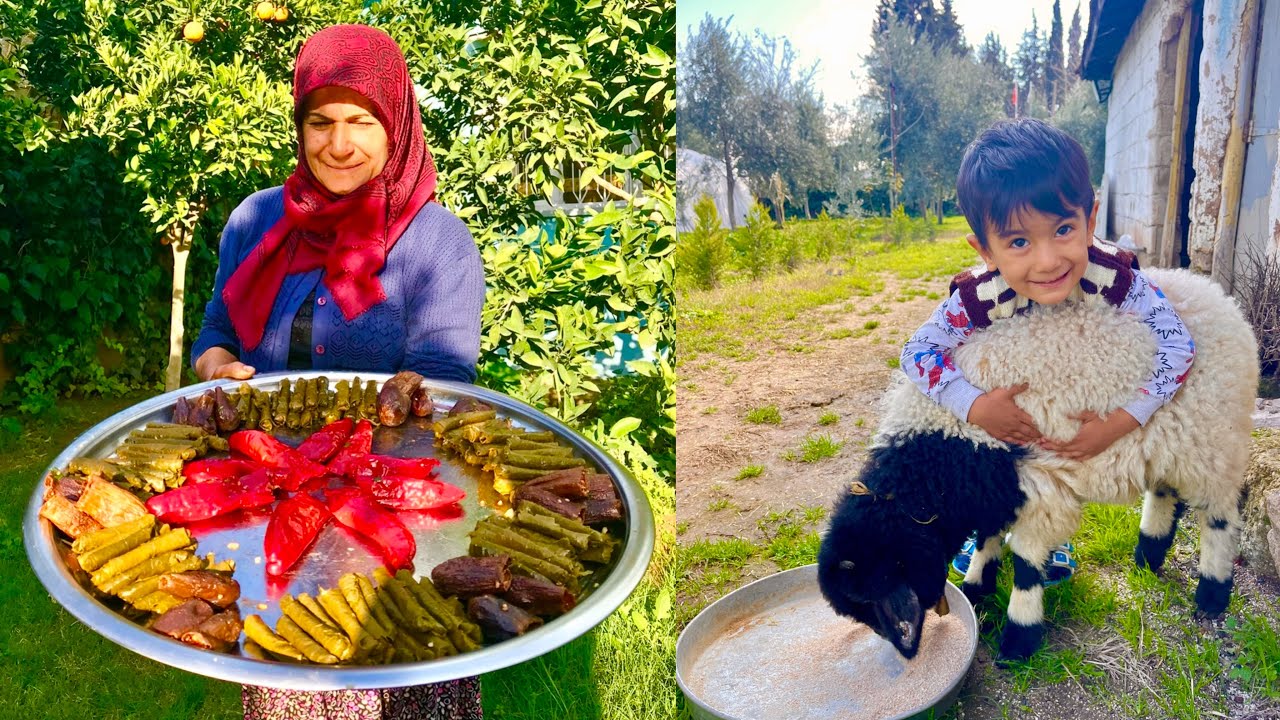EN DOĞAL ve LEZZET DOLU Odun Ateşinde Yaprak sarması 🌼 KEND İŞLERİ ASMR