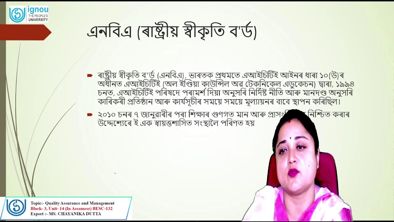 Quality Assurance and Management (BESC-132- UNIT-14)