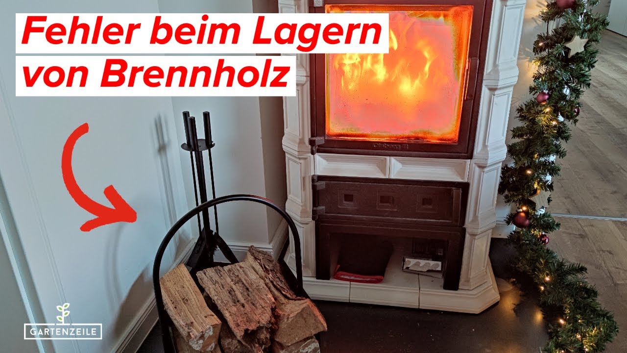 Feuerholz lagern - Diese Fehler solltest Du unbedingt vermeiden! Falsche Lagerung von Brennholz!