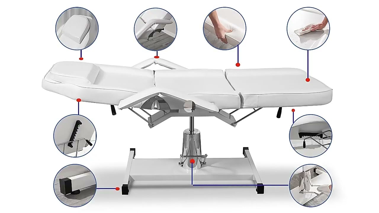 Beaut&eacute;Sync&reg; 360&deg; Rotation Hydraulic Facial Bed | Professional Spa & Beauty Treatment Chair