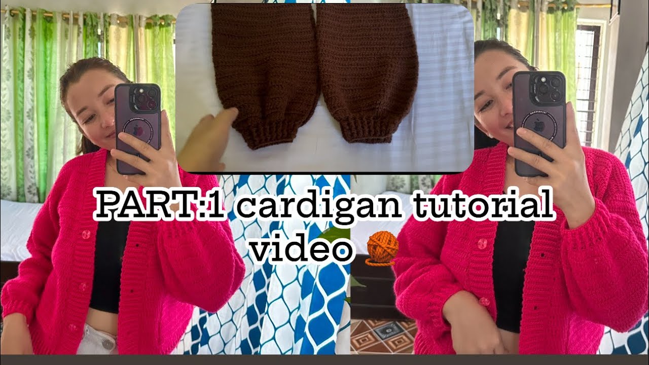 PART: 1 cardigan tutorial video ( सुरुमा सुइटको हातको बाउला  बनाउन  है त🧶)