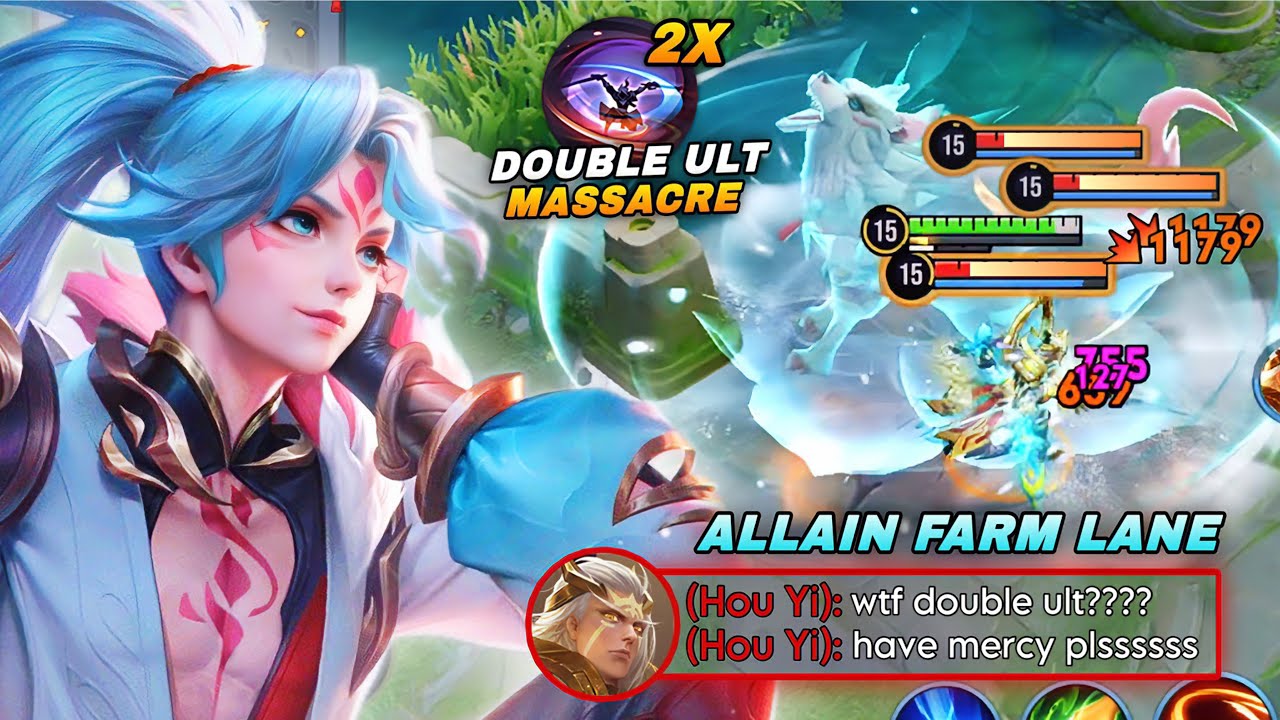 QUADRAKILL! ALLAIN FARM LANE 2X ULT IS UNSTOPPABLE & CAN 1v5 ENEMIES! | ALLAIN BUILD & ARCANA