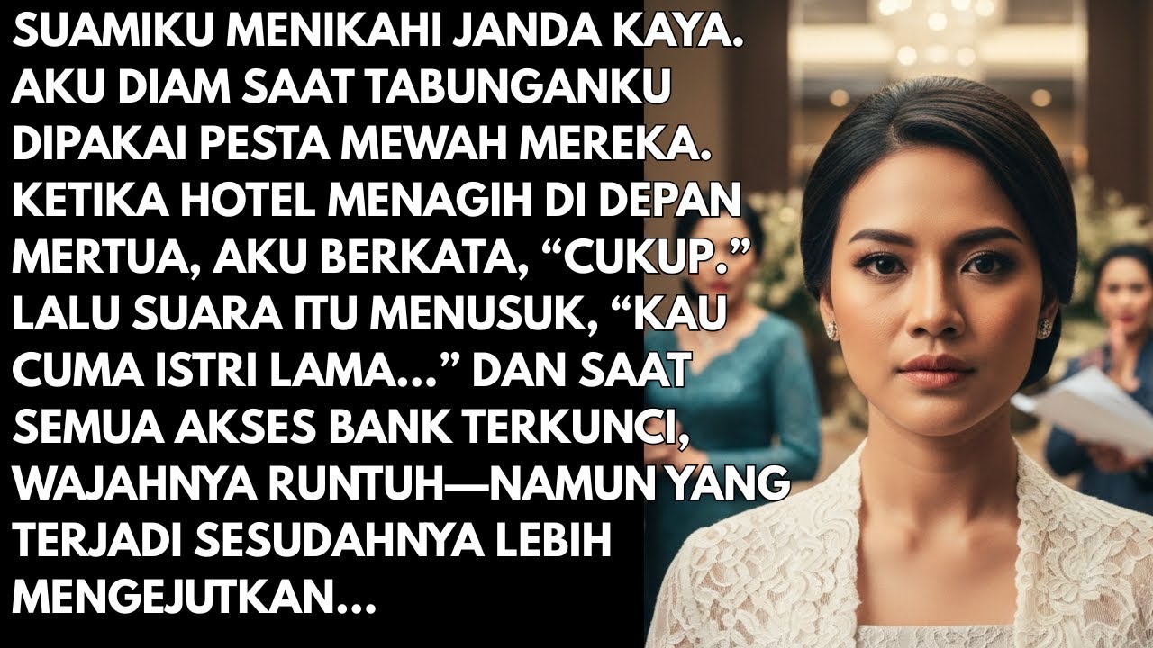SUAMIKU MENIKAHI JANDA KAYA, AKU DIAM SAAT TABUNGANKU DIPAKAI PESTA MEWAH MEREKA.