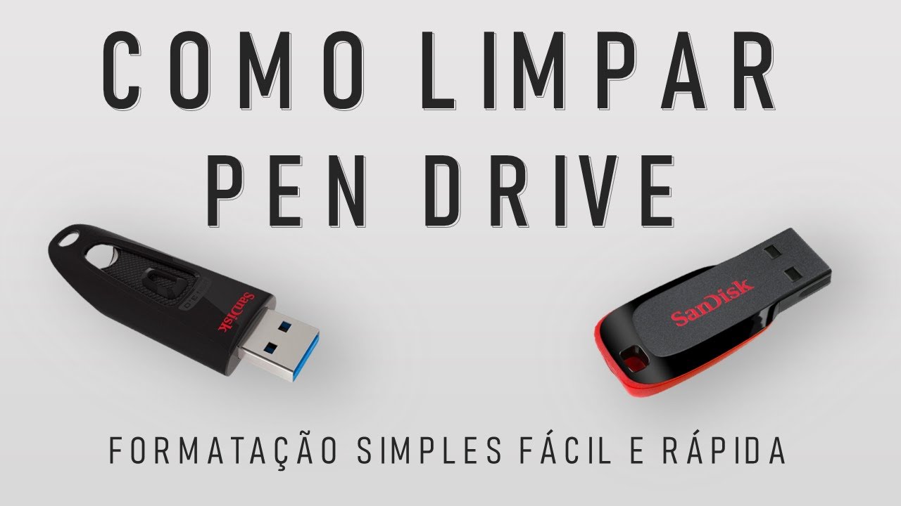 Como Limpar (formatar) Pen Drive Fácil e simples !!!