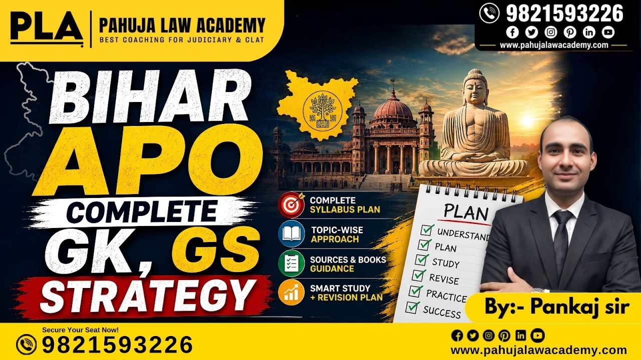 GK/GS Strategy for Bihar Assistant Prosecution Officer (APO) Exam | Pahuja Law Academy