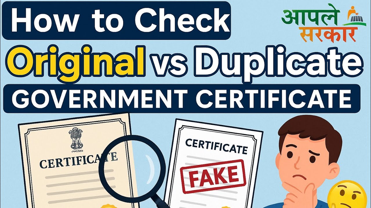 How to Check Government Certificate Original or Duplicate | Aaple Sarkar Guide Confused about