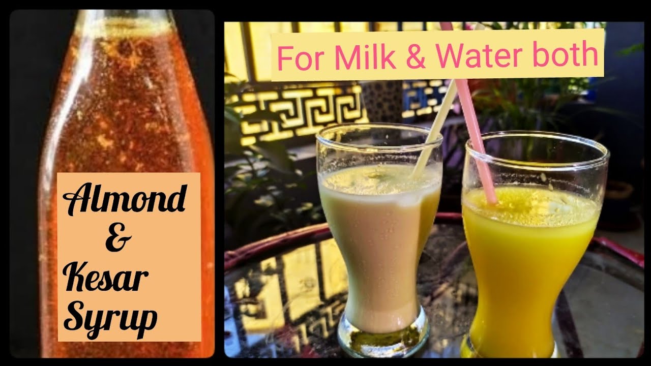 Badam Kesar Sharbat- can be taken with milk & water both,healthy drink, ramzaan & iftaar sharbat