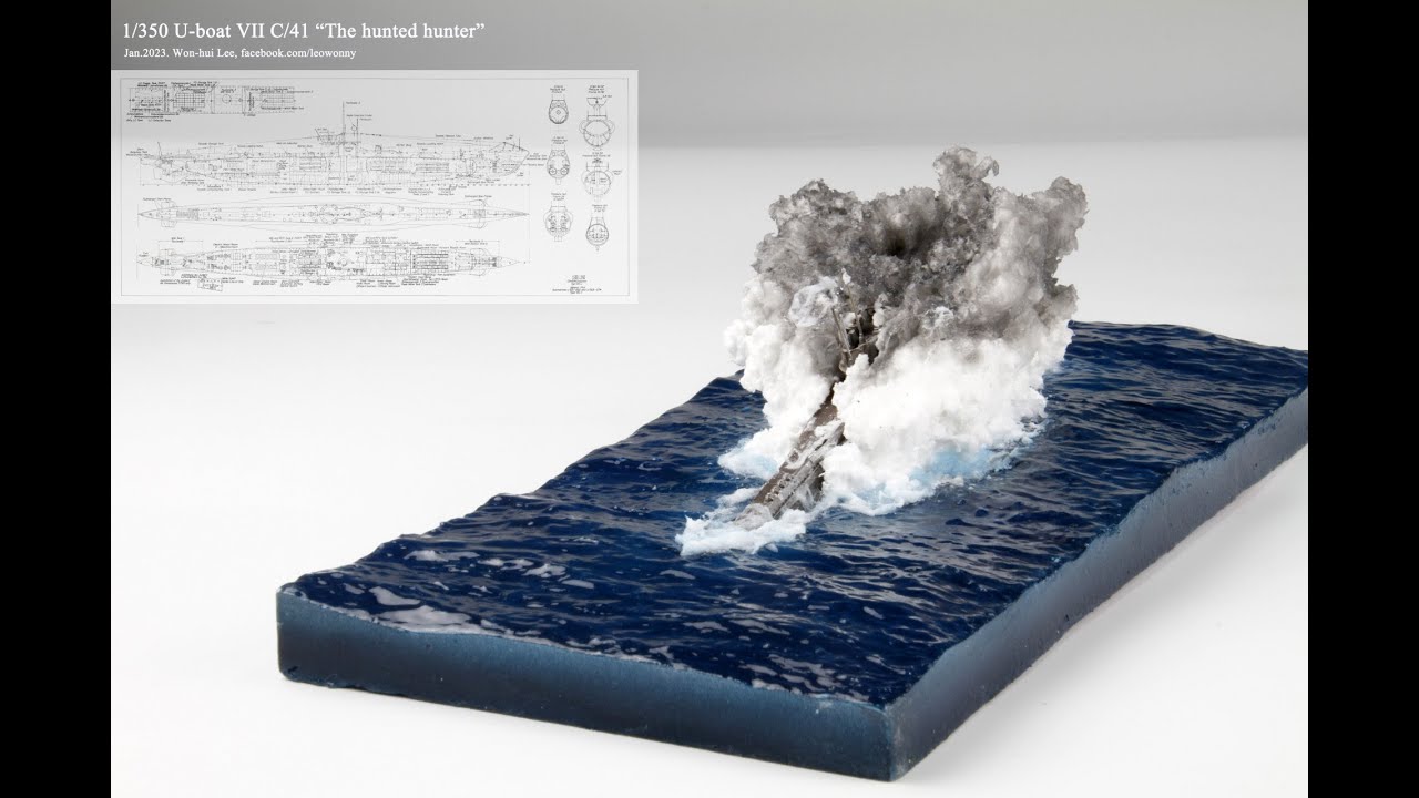 The hunted hunter / water base / Diorama /  U-boat
