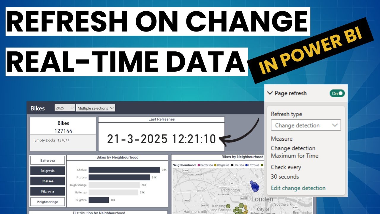 Refresh on Change in Power BI with real-time data