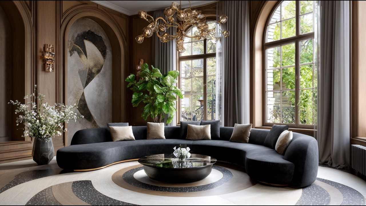 16 Luxurious Elegant Home Styling Ideas with Curved Furniture & Architectural Elements