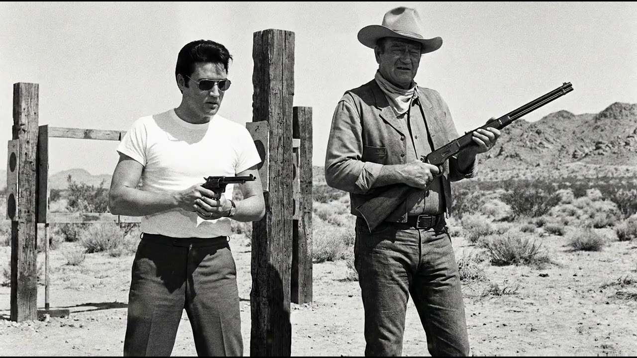 John Wayne and Elvis Faced Off at Gun Range — What Happened Built an UNBREAKABLE DUO