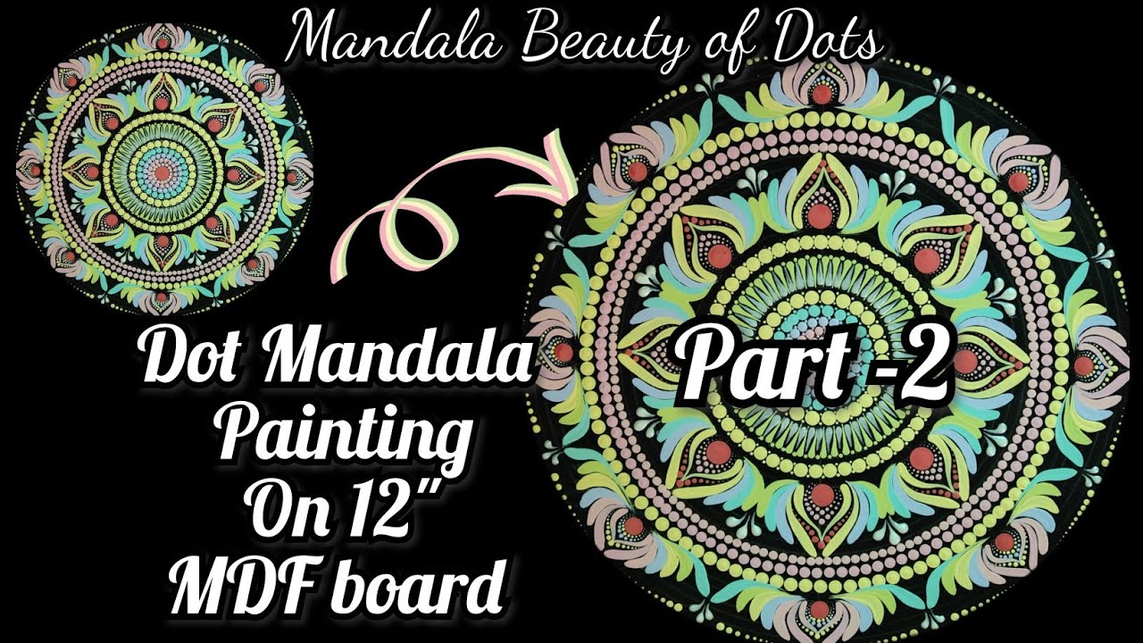 Dot mandala painting tutorial on 12