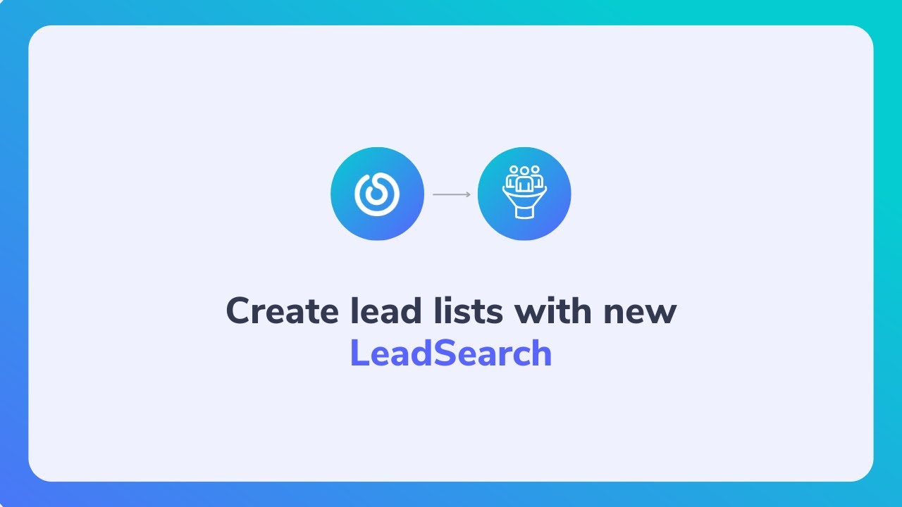 Create lead lists with new LeadSearch