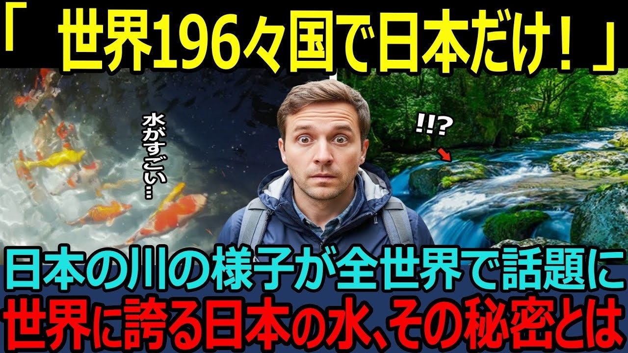 【海外の反応】「日本は唯一無二の国だ！」日本の水を写した“ある光景”に世界が絶句した理由