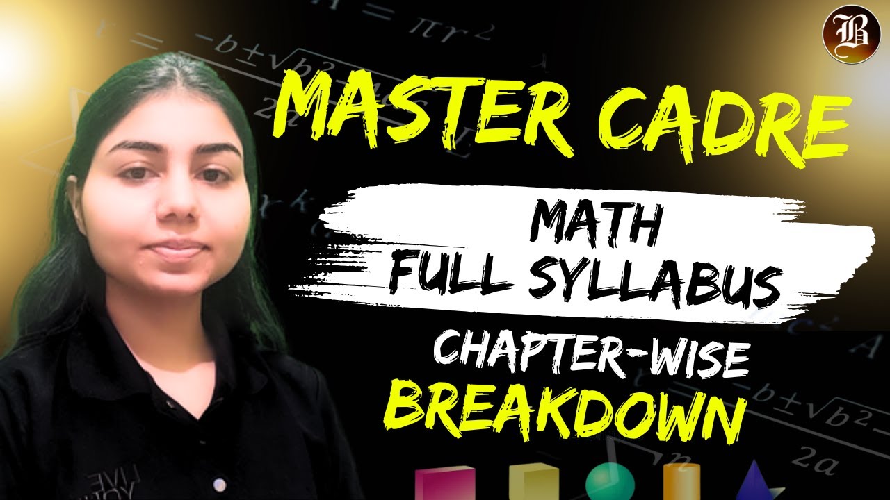 Master cadre Mathematics syllabus | Full syllabus explained | Complete chapter -wise breakdown