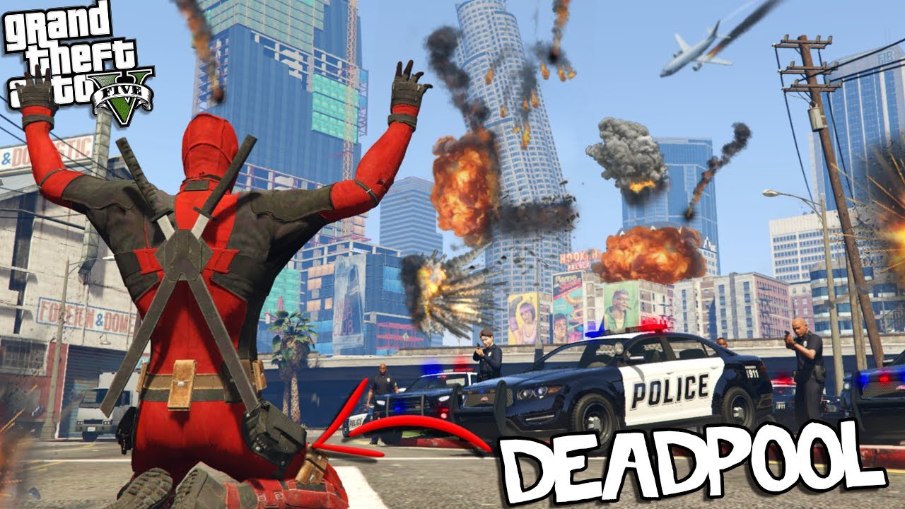 ДЭДПУЛ РАЗРУШАЕТ ВСЕ в Лос-Сантосе (Модификации GTA 5)