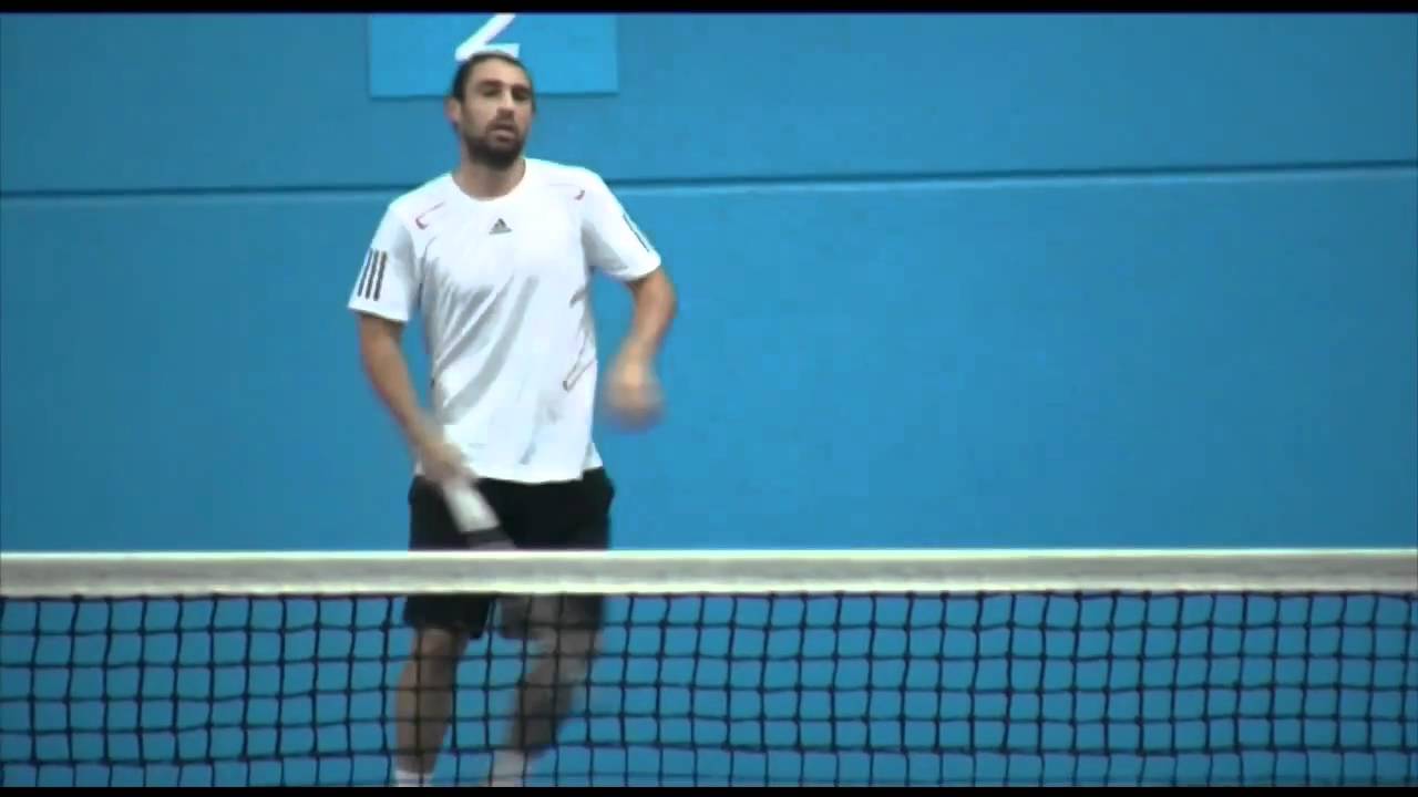 Marcos Baghdatis practice