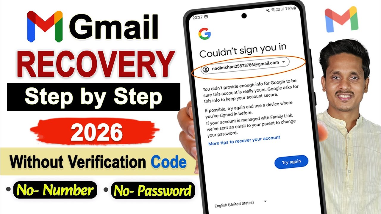How to recover Gmail account | Gmail recovery without verification code | 2-step verification Gmail