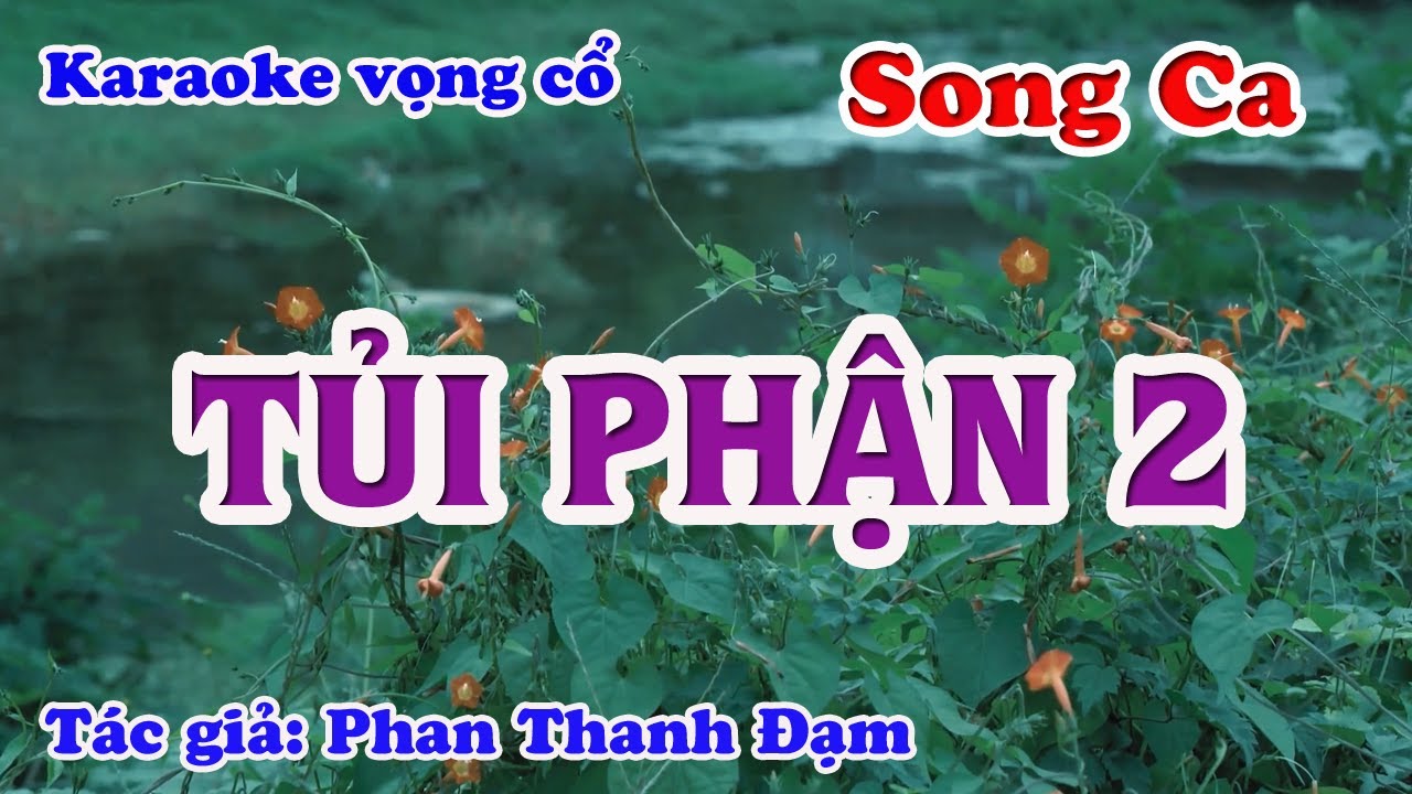 Tủi Phận 2 - Karaoke Vọng cổ Song Ca - Tác giả: Phan Thanh Đạm