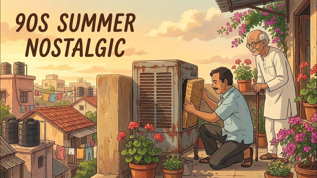90s Indian Summer Day Nostalgia | Ghibli Style Old Indian Life | Cooler Repair, Rasna, Colony Life