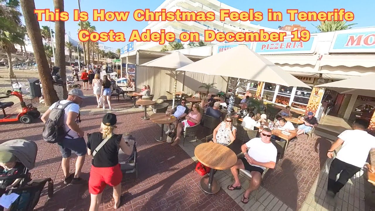Costa Adeje on December 19: This Is How Christmas Feels in Tenerife 🌴☀️  #tenerifesouth #tenerife