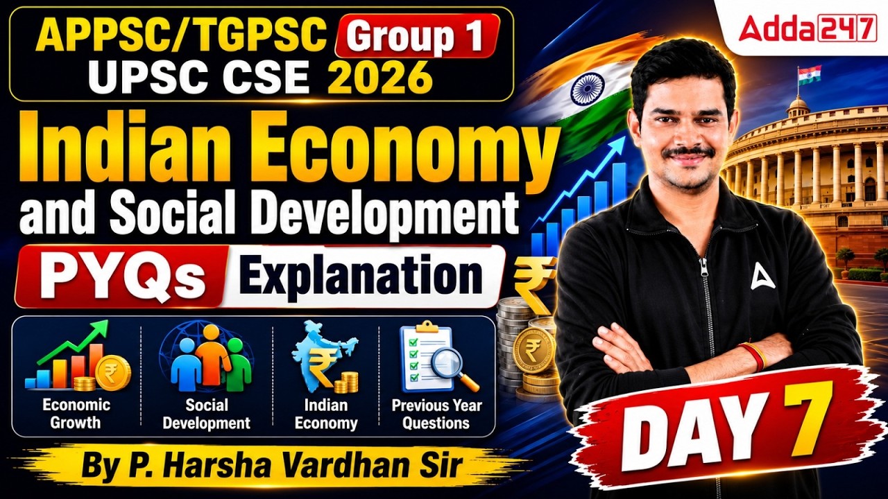 Indian Economy & Social Development | UPSC CSE | APPSC TGPSC Groups  PYQs+Explanation